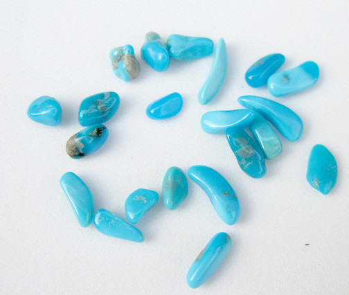20 pc Sleeping Beauty Turquoise specimen Nugget LOT polished NATURAL Rock Rough