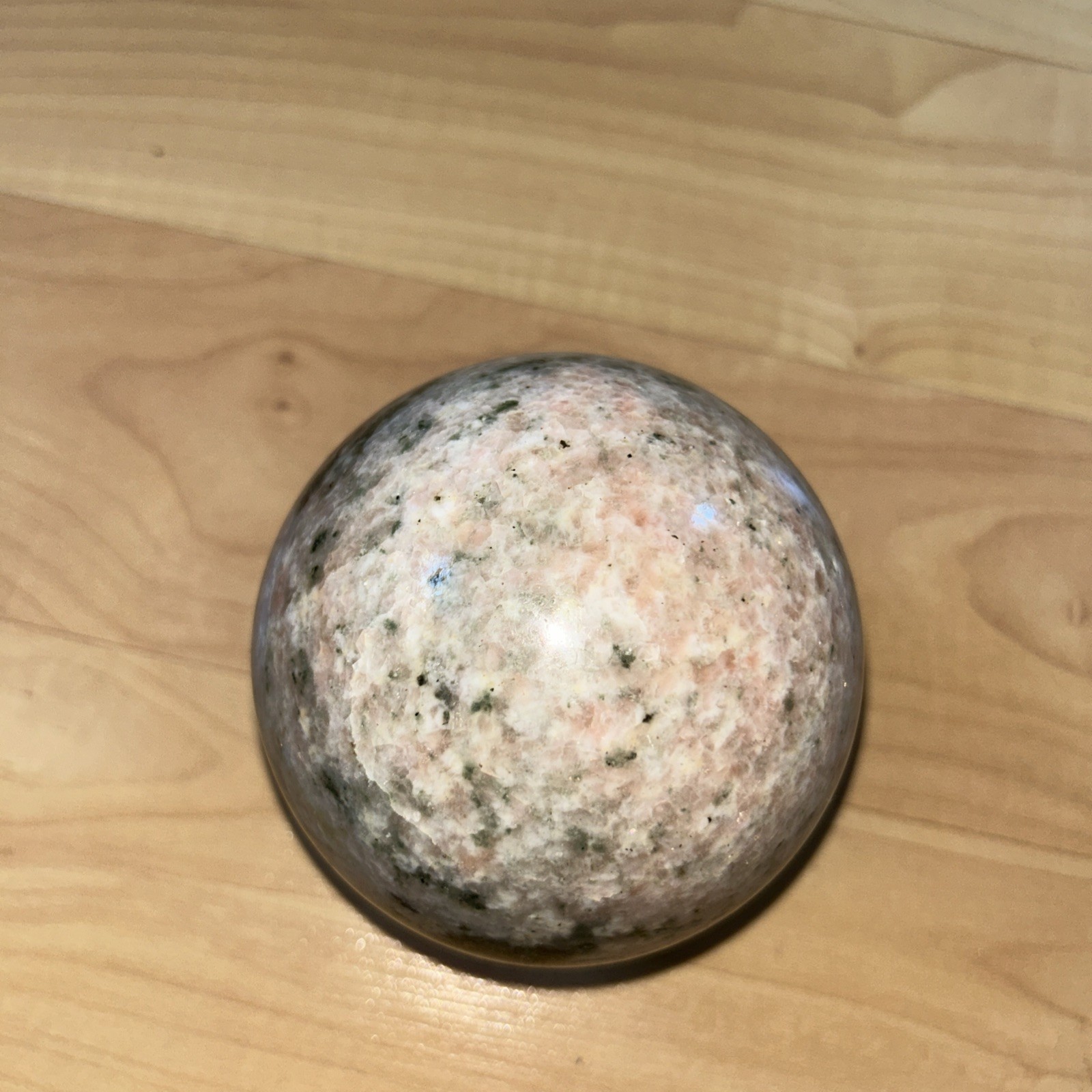 GRANITE MARBLE Quartz CRYSTAL SPHERE BALL 4 POUND POLISHED HUGE HEALING