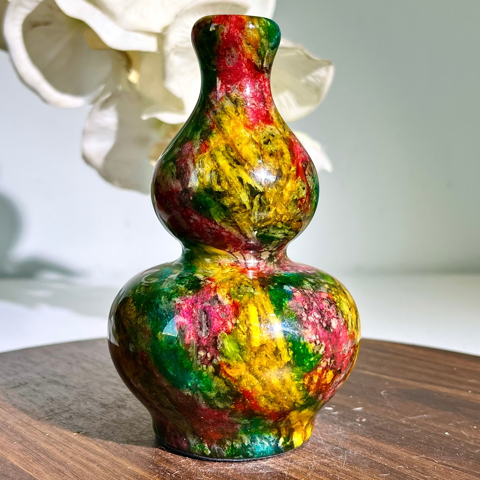 1.69LB Natural “Seven Colors Jade” vase specimen -Taiwan China