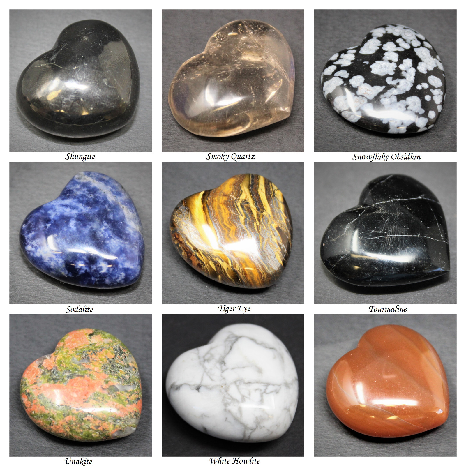 25 Crystal Hearts: Mixed Pack of Best Sellers 1″ Gemstone Hearts WHOLESALE BULK