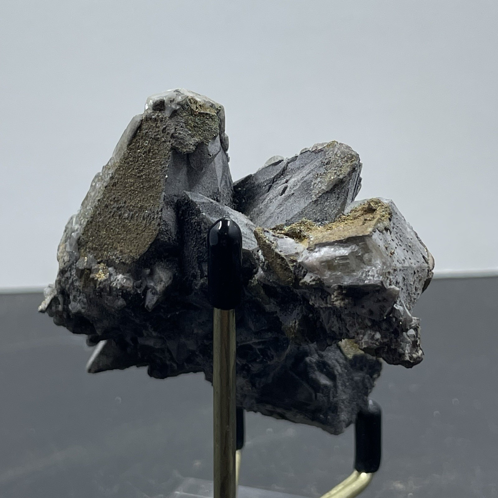 Dogtooth Calcite with Pyrite Crystal Cluster Specimen Mineral