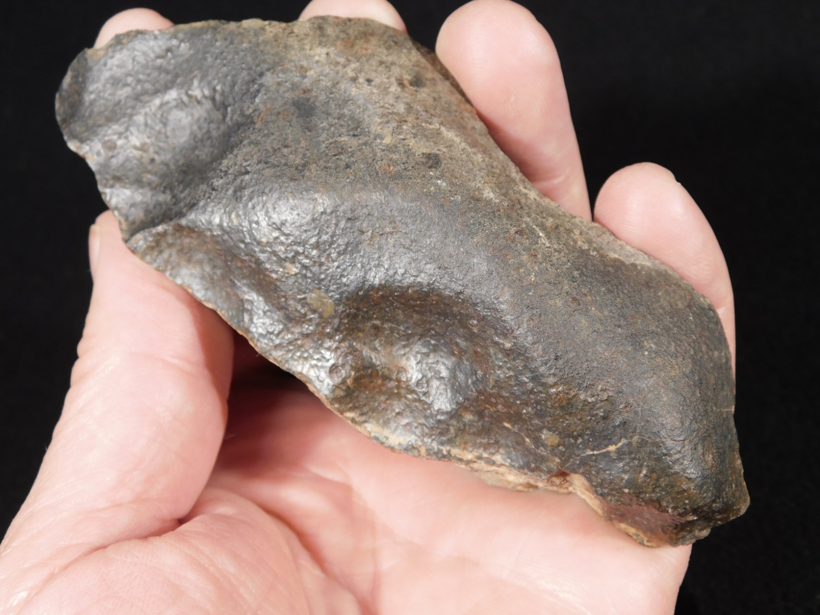 Classified NWA 8245 METEORITE Dark Crust and Regmaglypts! Erfoud, Morocco 298gr