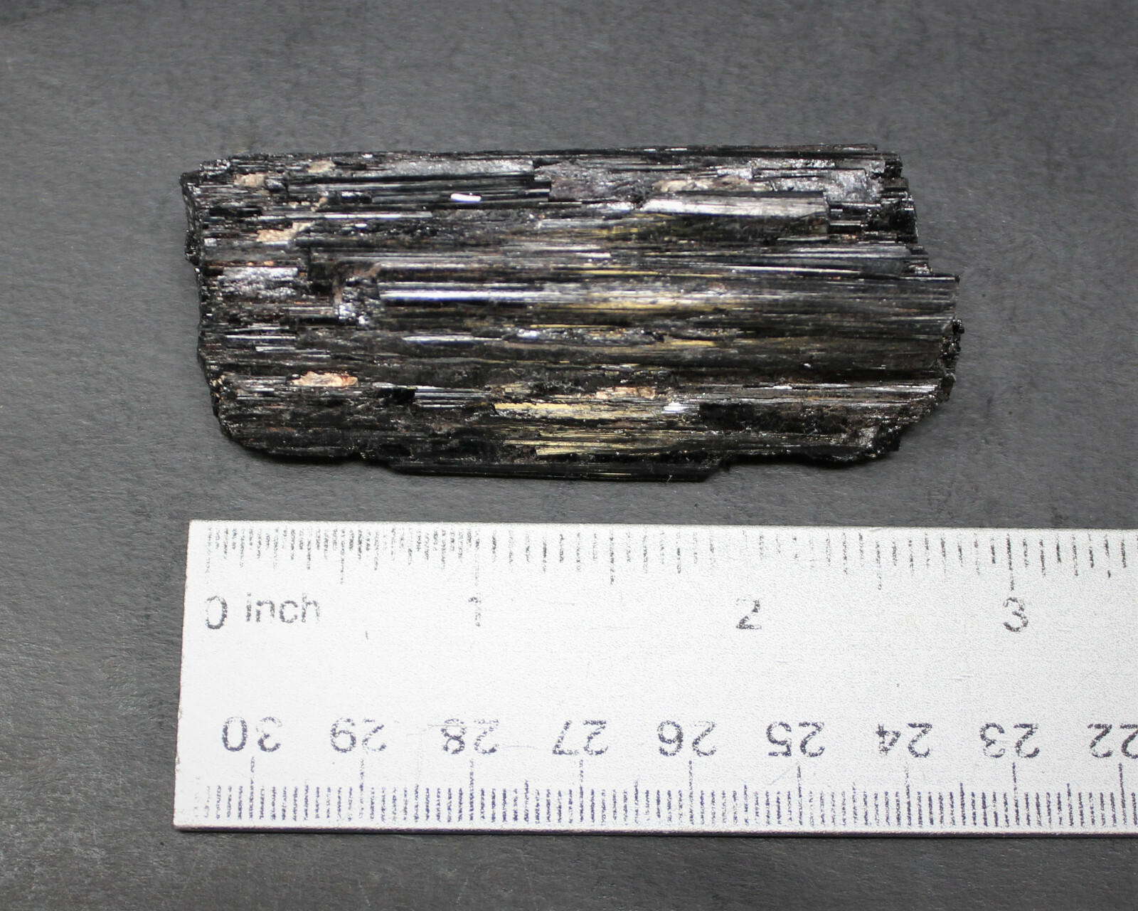 Rough Black Tourmaline Rod Log: 1 PREMIUM EXTRA A GRADE Shiny 2.25″ – 3″