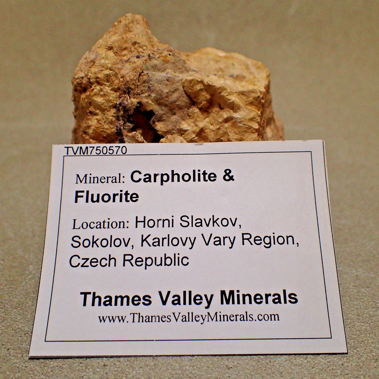 Fluorite & Carpholite, Horni Slavkov, Sokolov, Czech Republic