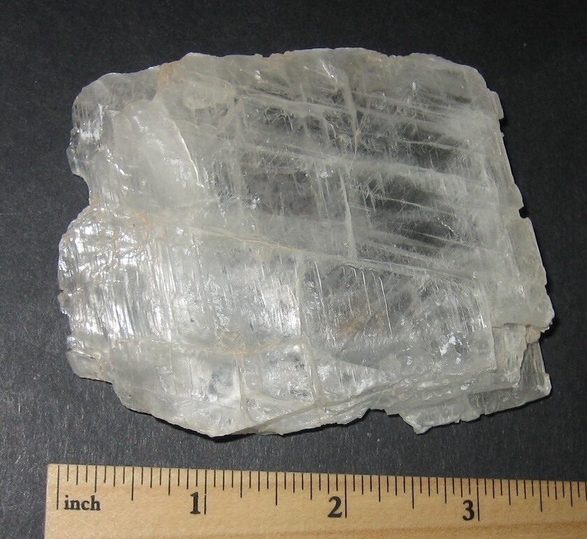 3.3″ x 2.5″ NATURAL ROUGH CLEAR SELENITE CRYSTAL MINERAL FROM UTAH USA 171.9g *3