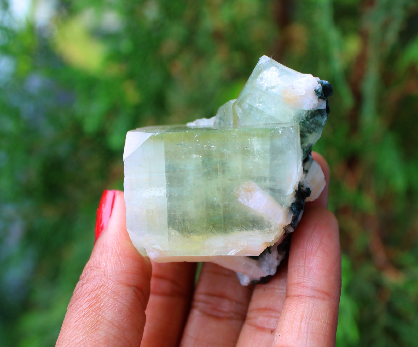 GREEN APOPHYLLITE CRYSTALS MINERALS SPECIMEN