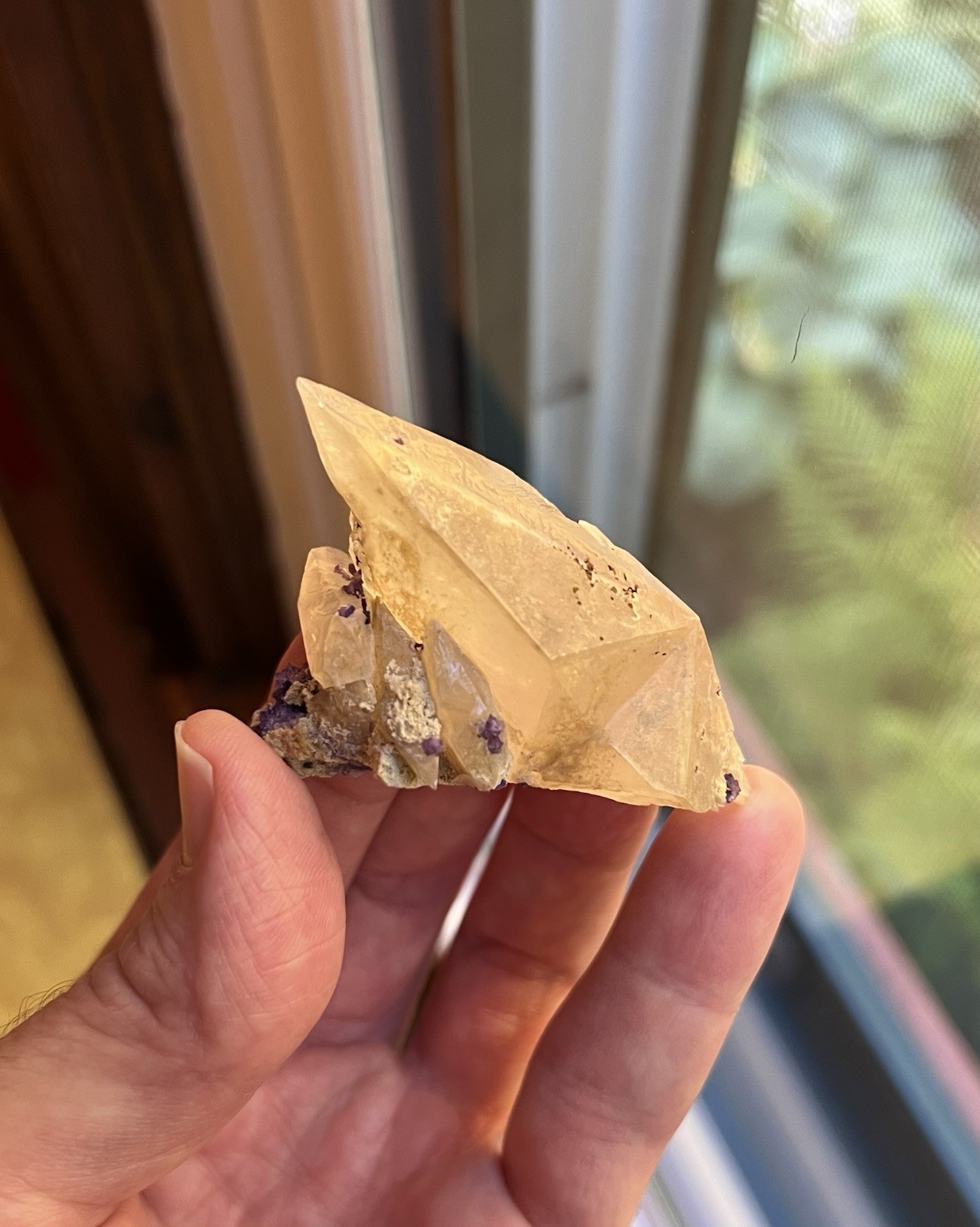 Calcite with Fluorite Mundy’s Landing Kentucky *Remarkable Twinning *Watch Video