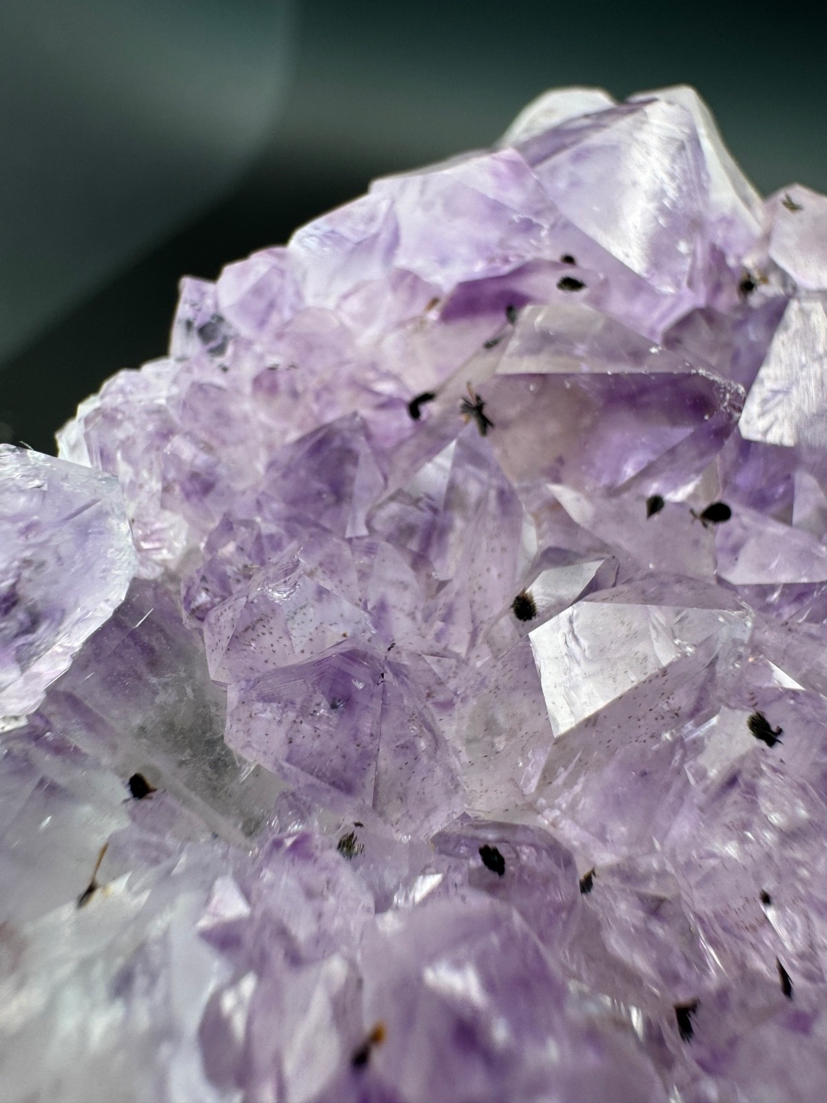 6857 Amethyst Cluster with Goethite Inclusions Brazil 60g