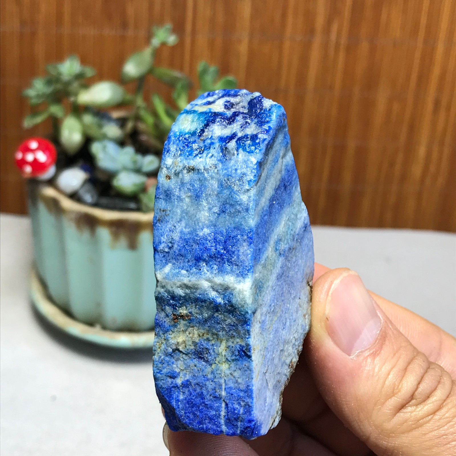 91g Natural lapis lazuli Crystal gemstone Rough Mineral Specimen healing A5698