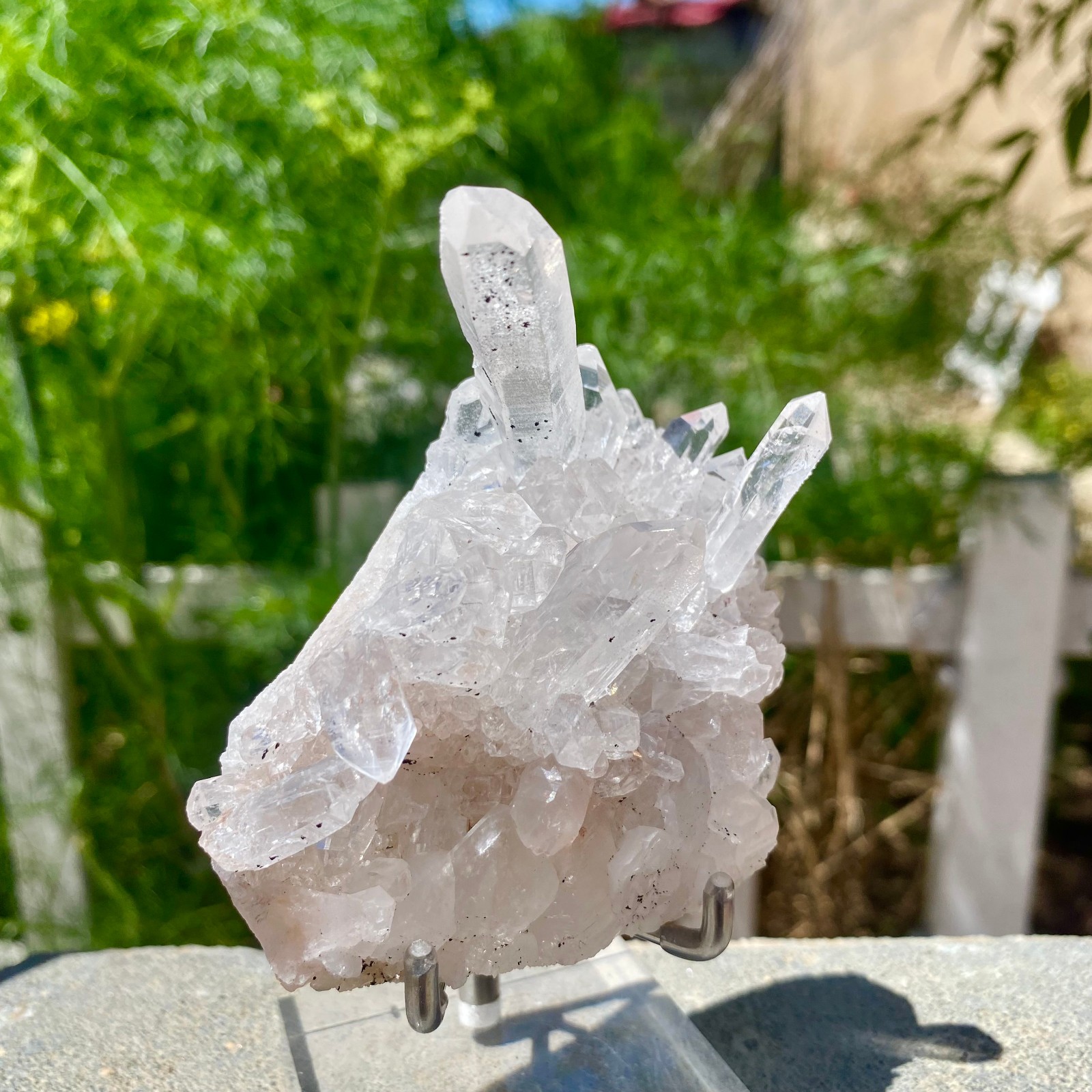 184G Clear White Crystal Quartz Cluster Energy Healing Specimen