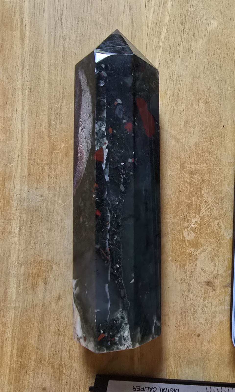 African Bloodstone Crystal/Stone Point Tower Obelisk 1 Lbs 5.2 Oz