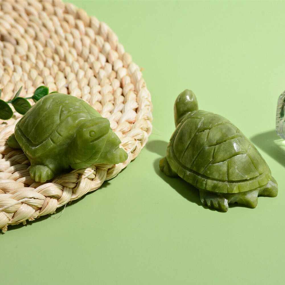 1PCS Natural Crystal Quartz Jade Turtle Carved Mineral Specimen Heling Random