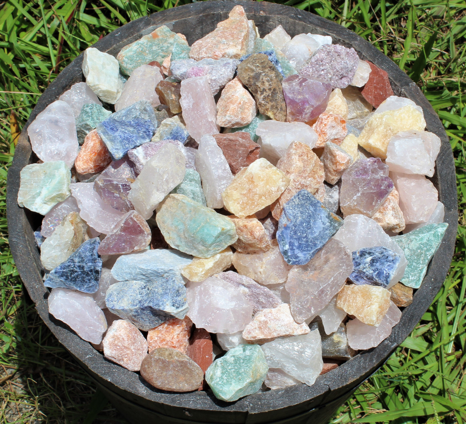 Rough Brazil Mix Crystals: Wholesale Bulk Lots – Choose oz or lbs (Raw Stones)
