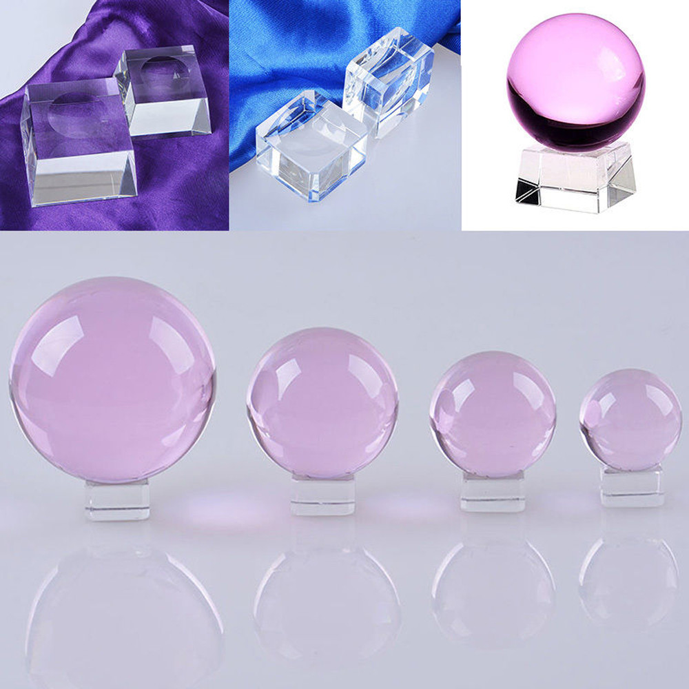 10PCS Glass Sphere Square Dimple Blocks Crystal Ball Display Base Stand Holder
