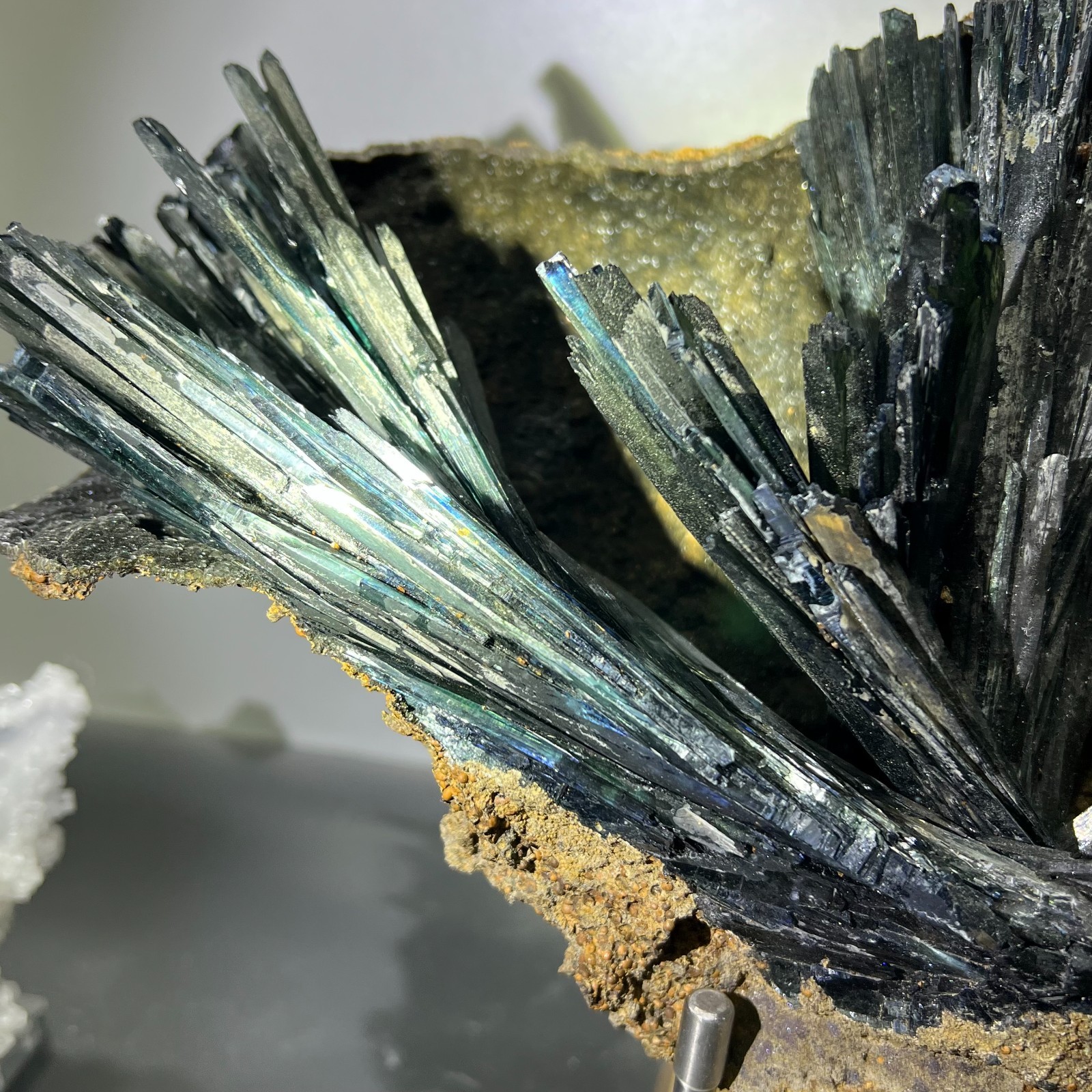 12.78lb Natural Vivianite Rough Quartz Crystal Blue Iron Ore Cluster Specimen