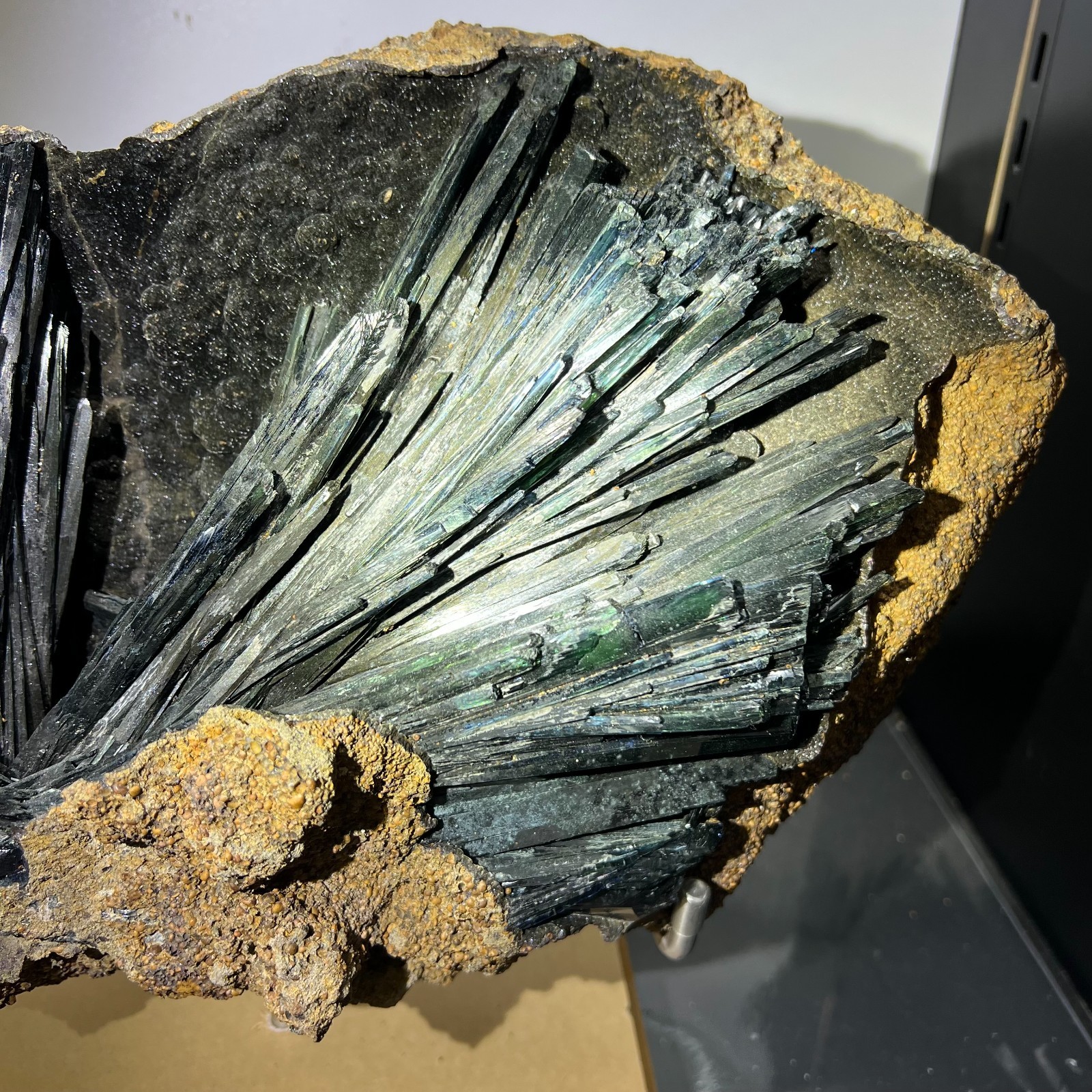 12.78lb Natural Vivianite Rough Quartz Crystal Blue Iron Ore Cluster Specimen