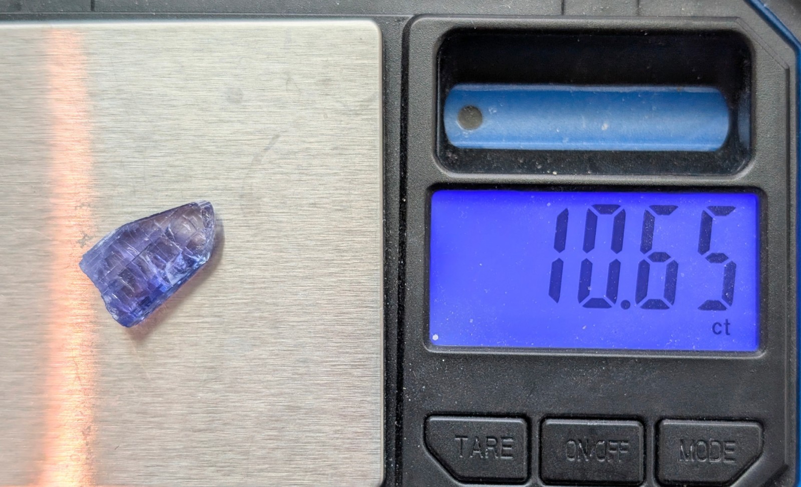 10.65 ct Natural Tanzanite Crystal – Blue/Violet Pleochroism – Merelani Tanzania