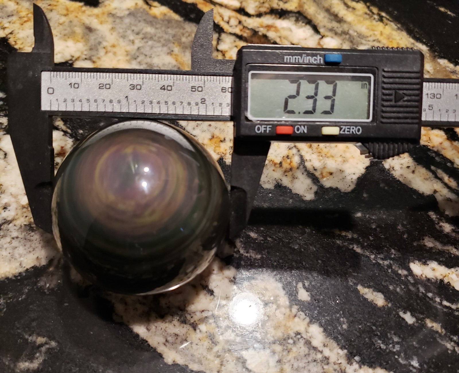 2.33″ Rainbow Obsidian Crystal Sphere Orb Ball, 260g or 9.2 oz