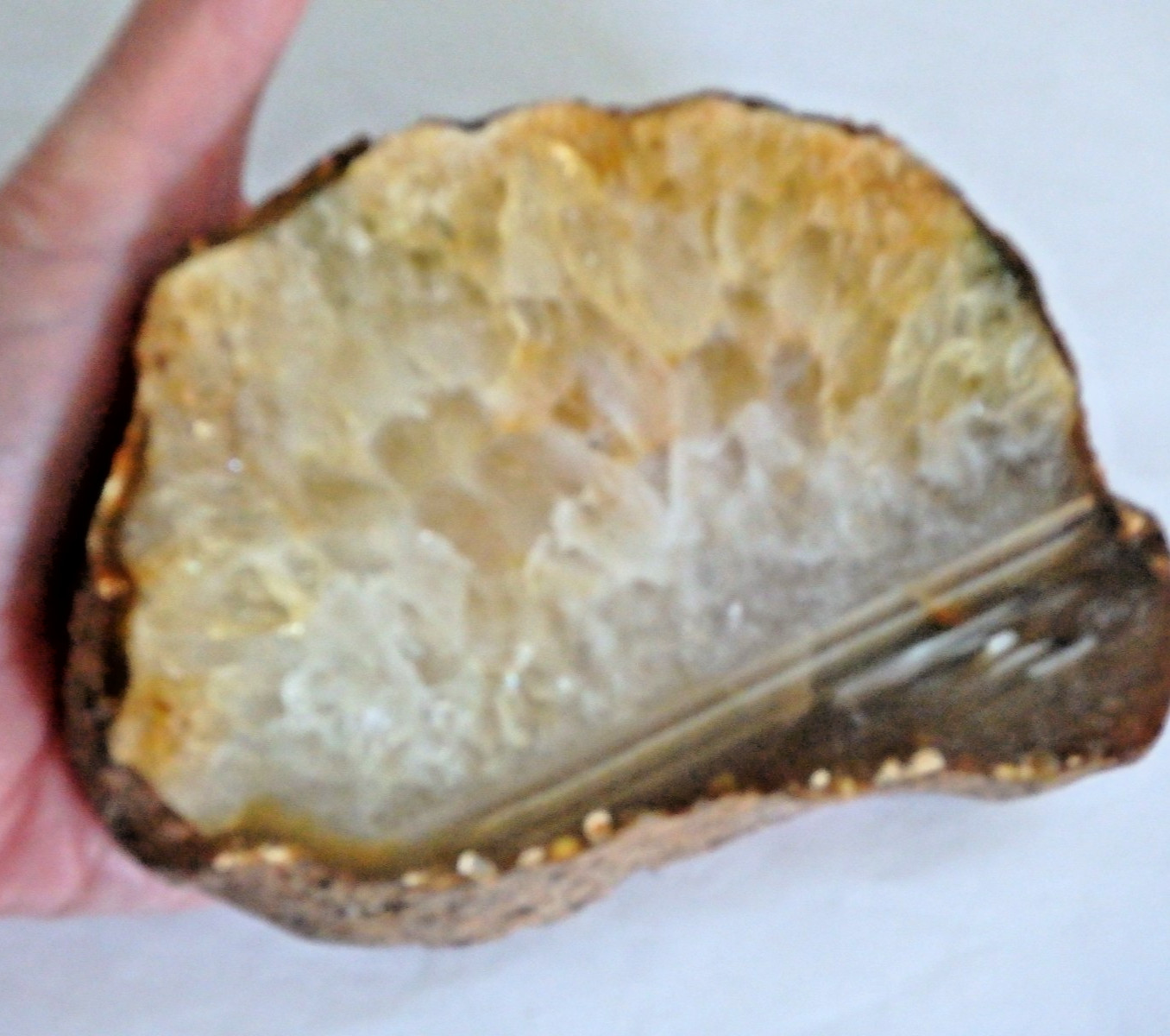 Crystal Stunning Quartz Slice 1 lb. 2 ounces 3/4″ thick Brazil Polished
