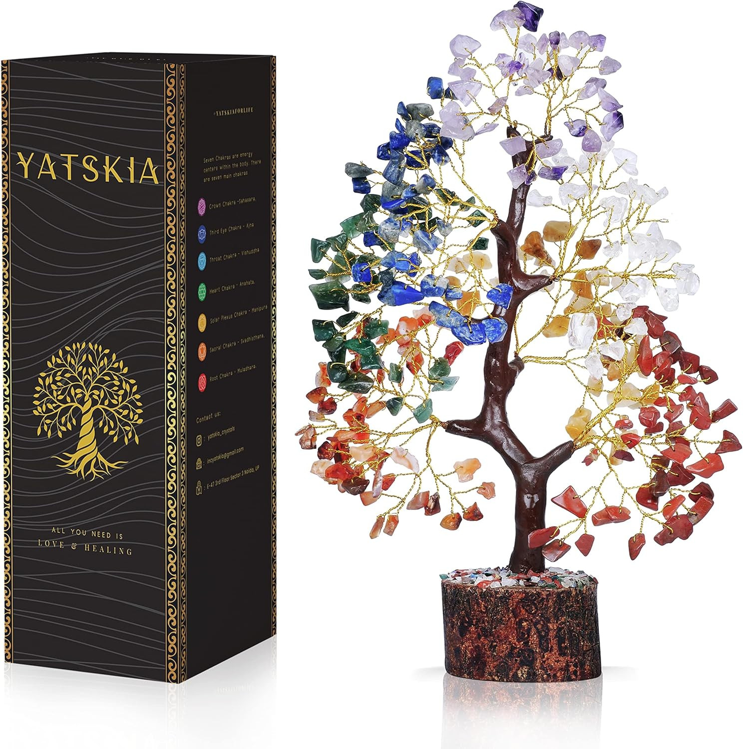 7 Chakra Tree of Life – Crystals and Healing Stones | Birthday Gifts | Crystal T