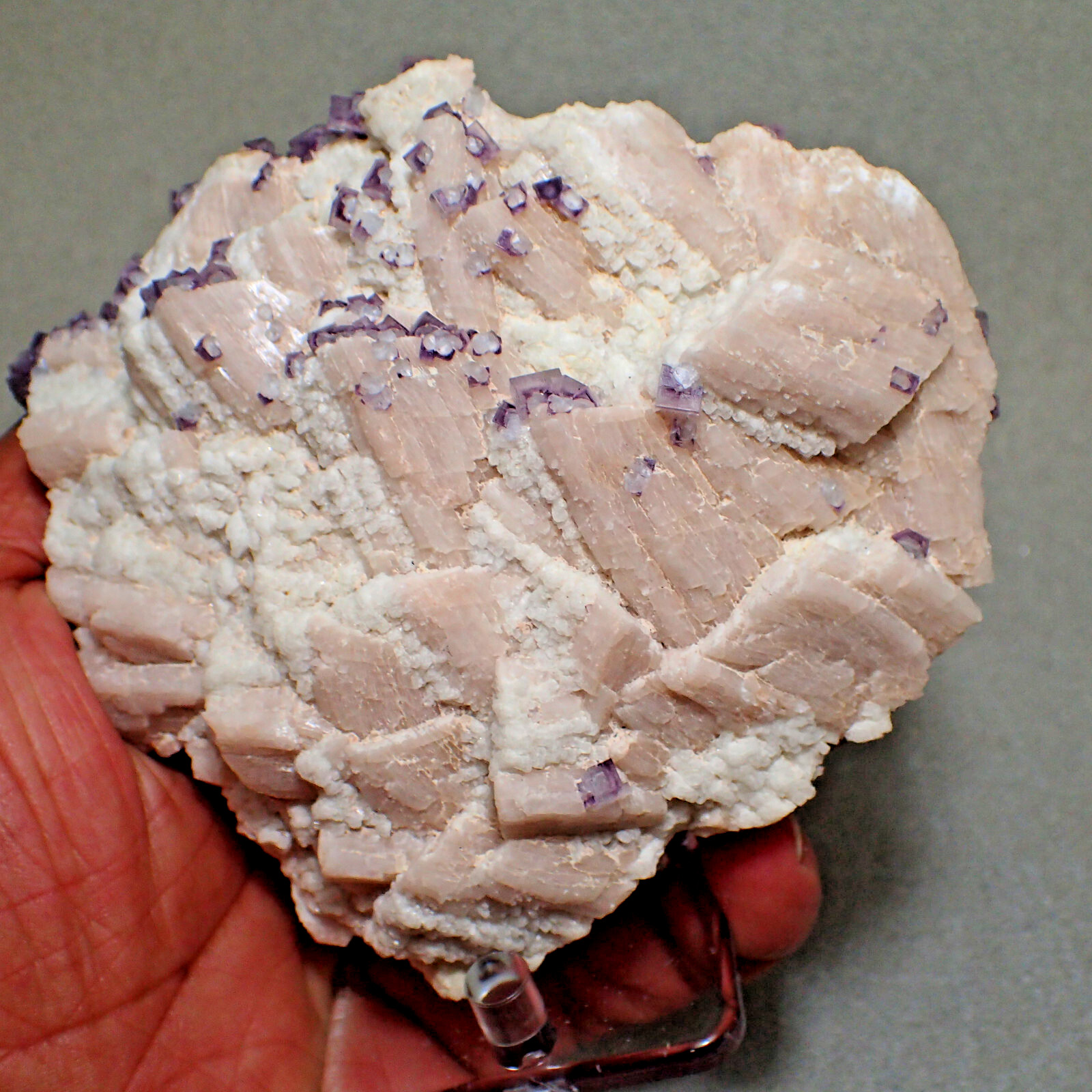 Fluorite on Microcline, Dreamtime Claim, Lake George, Colorado