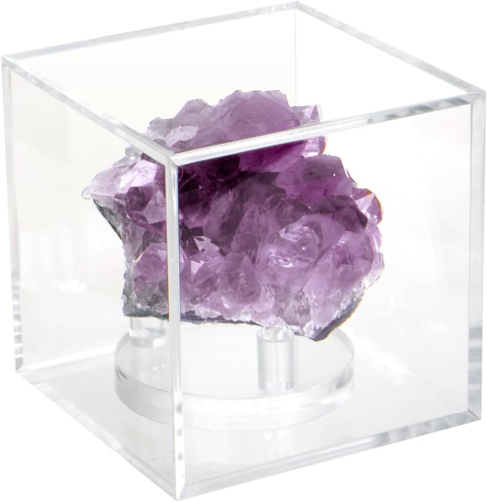 Kcgani Clear Acrylic Geodes Rocks 3 Pegs Display Easel Stands Support