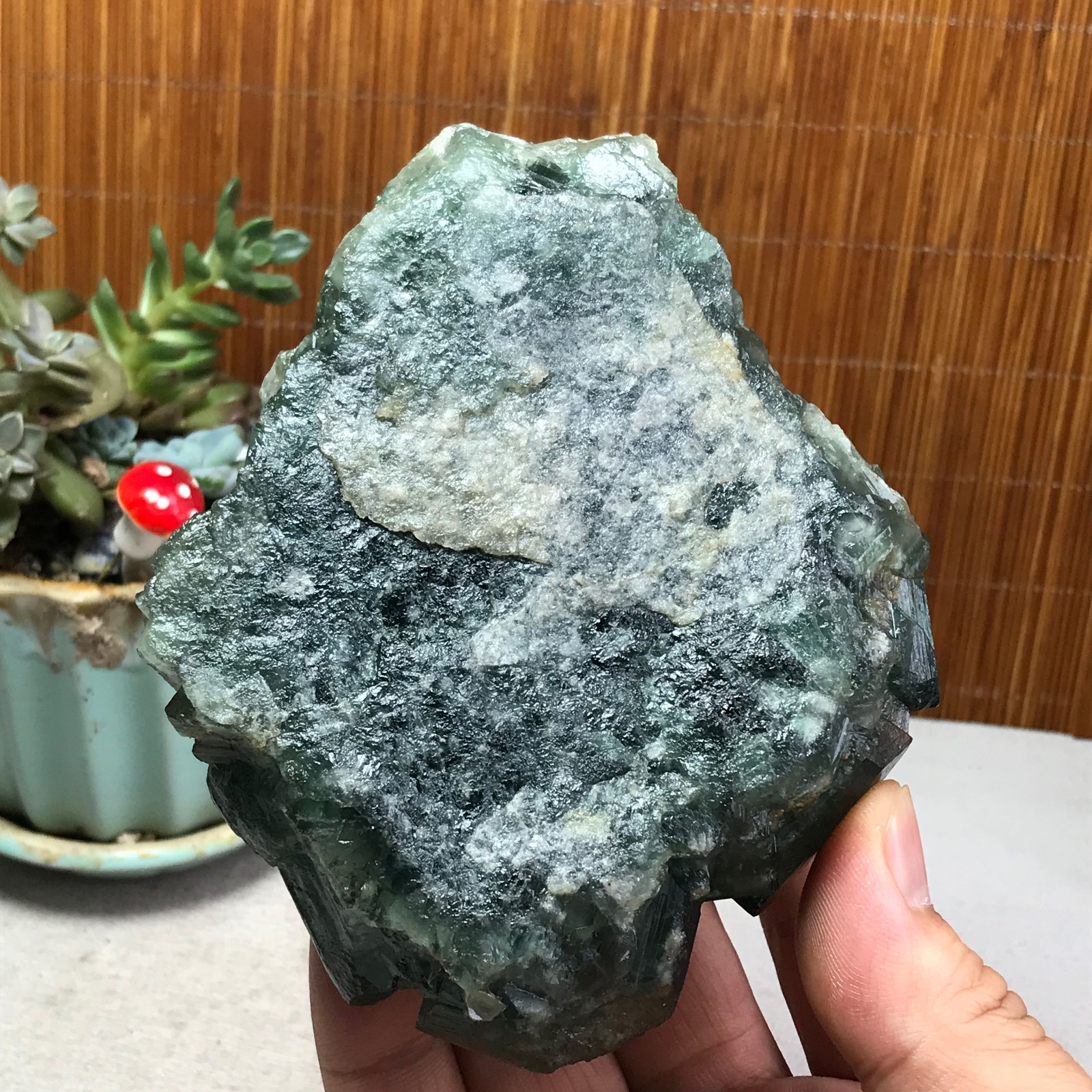 105-95-38mm Rare Natural Green Calcite fluorite Mineral Specimen 598g A6173