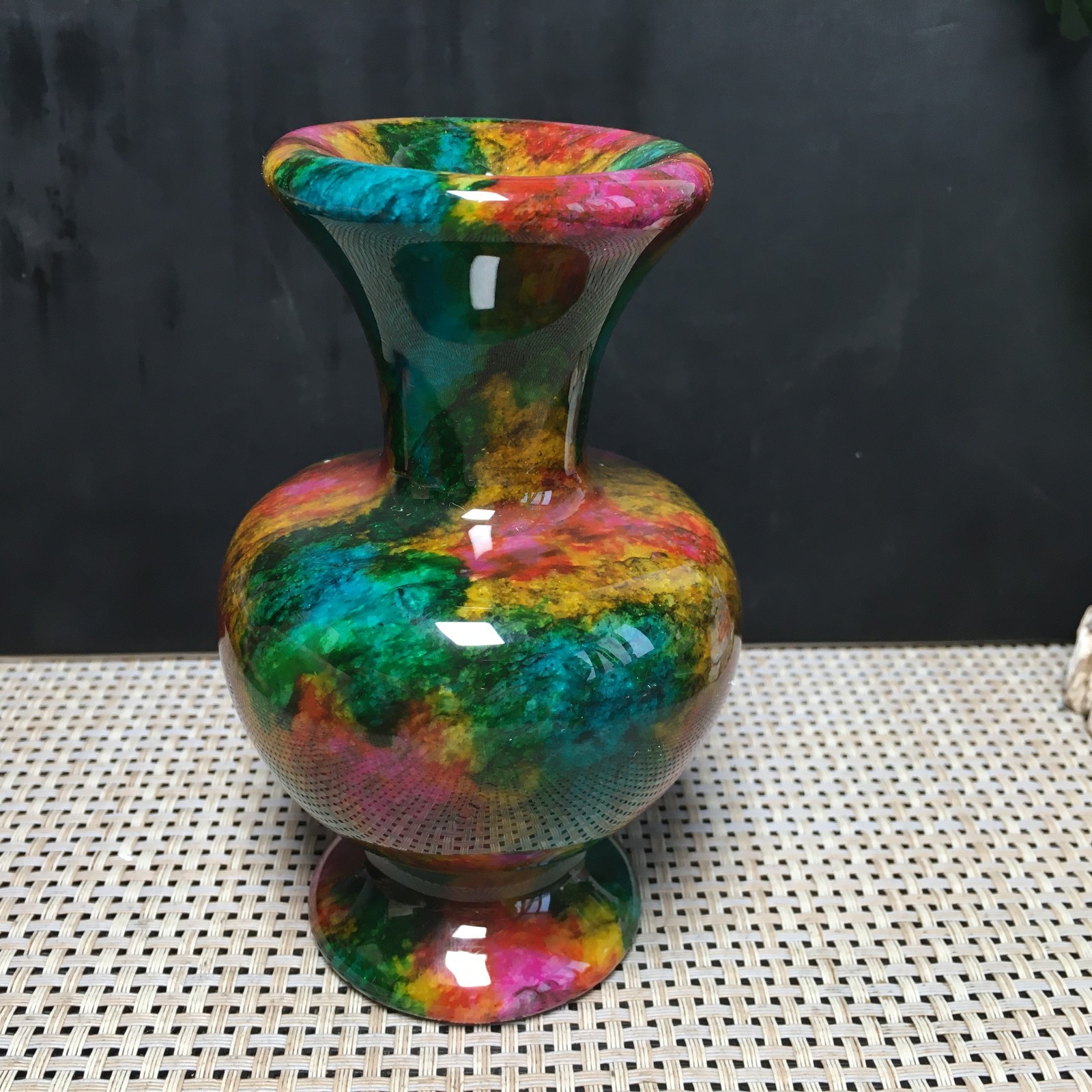 830g Natural “Seven Colors Jade” vase specimen -Taiwan China 05