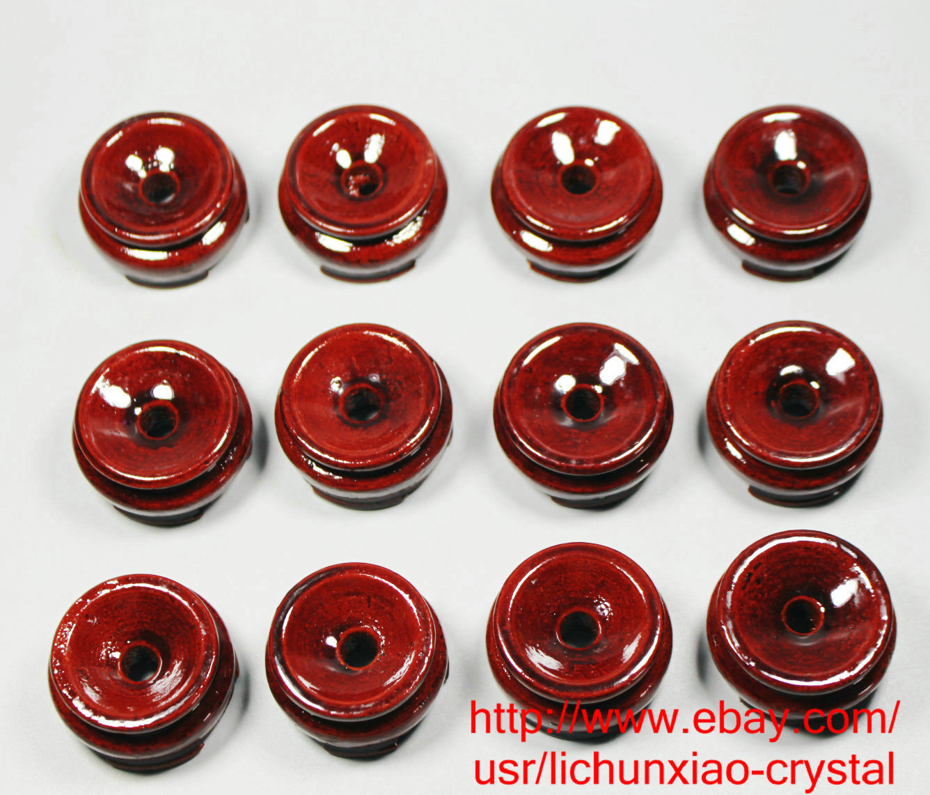 9PCS Red Rosewood Wooden Base Stand holding Crystal Egg Sphere Ball