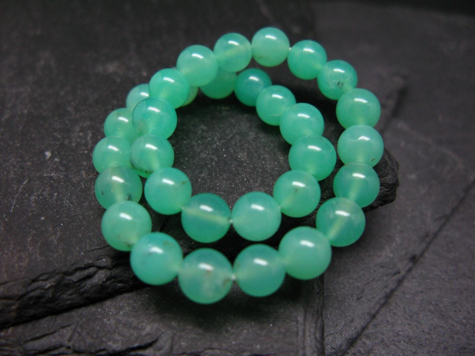 Chrysoprase Genuine Bracelet ~ 7 Inches ~ 6mm Round Beads