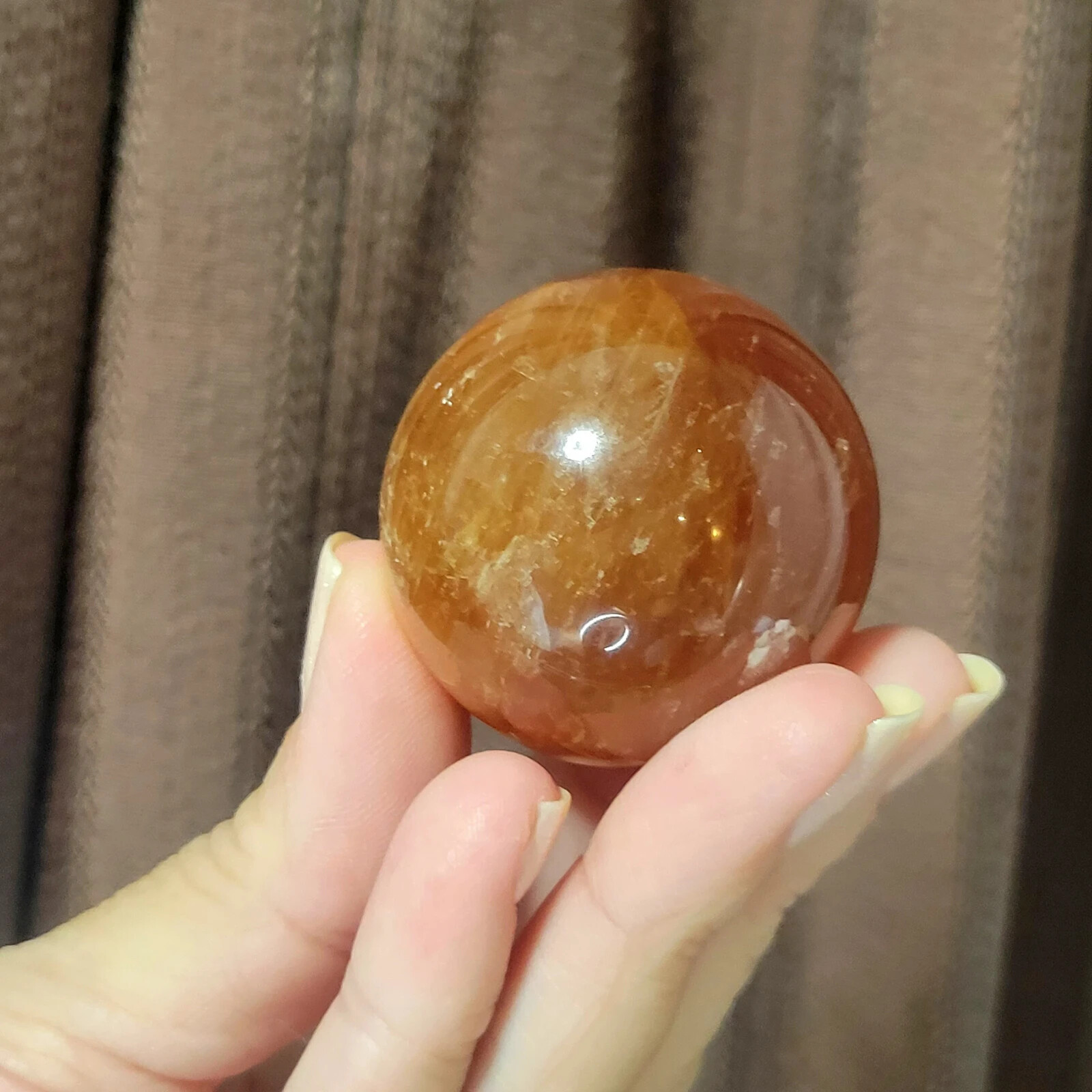 Honey Calcite Crystal Ball Sphere 1 5/8″ Diameter