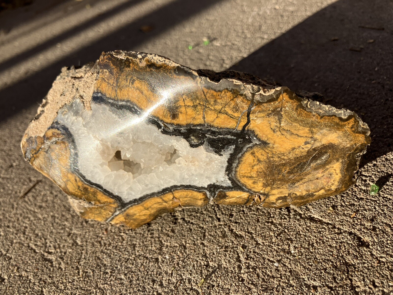 Black And Gold Agate Slab (NM)