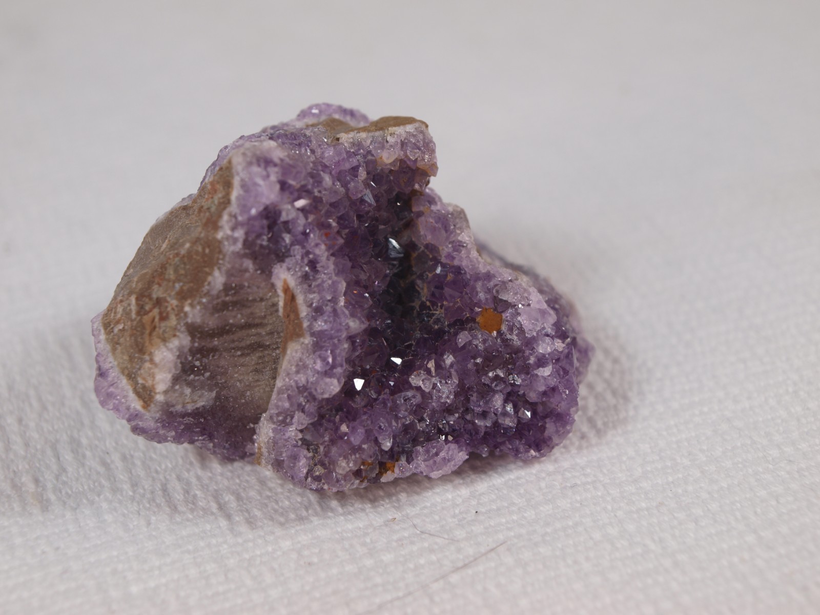 Thunder Bay Amethyst Crystal Pocket on Quartz – Self-Collected – 103.6 g