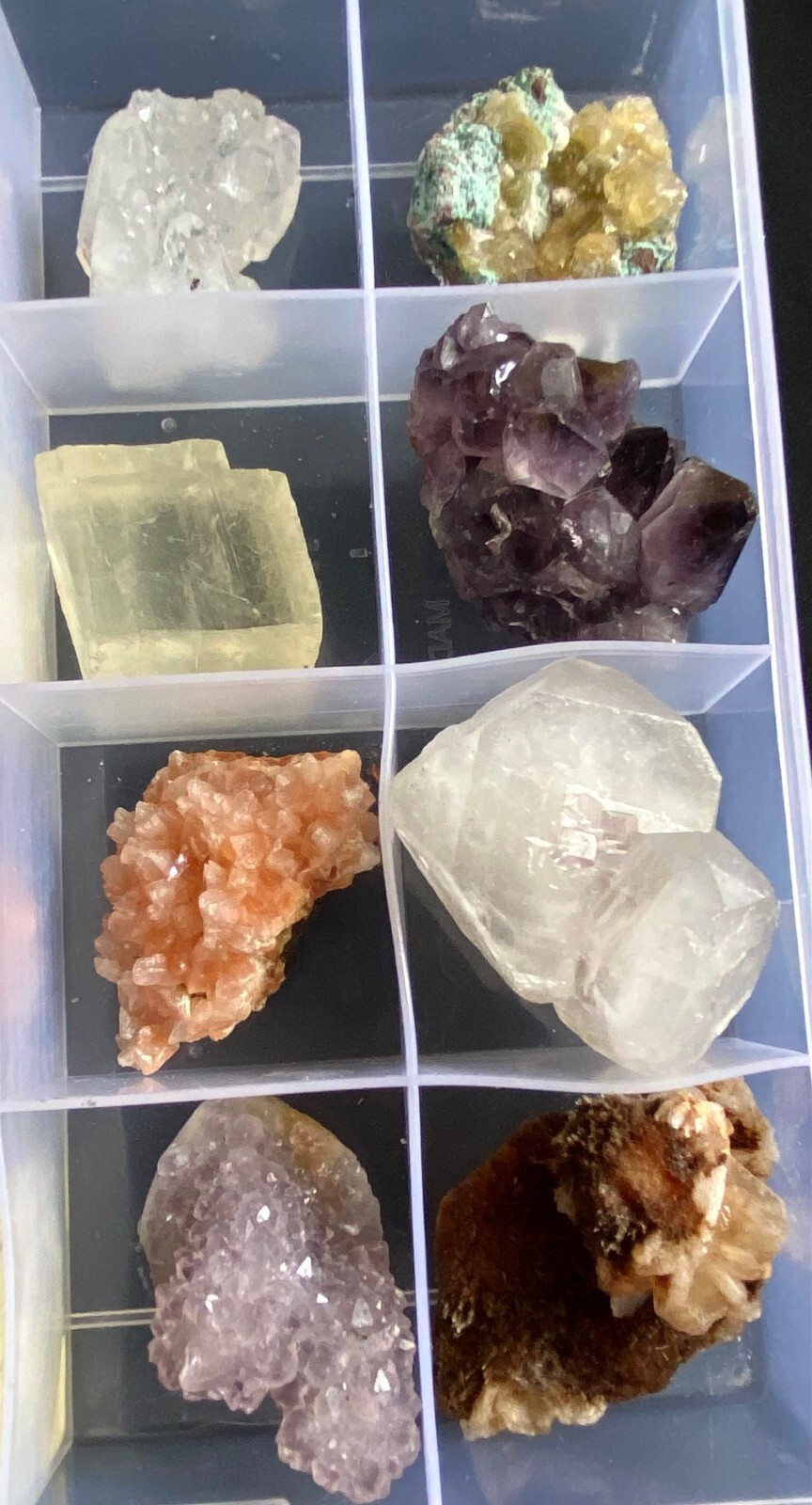 Apophyllite and other mixed zeolite 24 pieces flat in one deal # 147