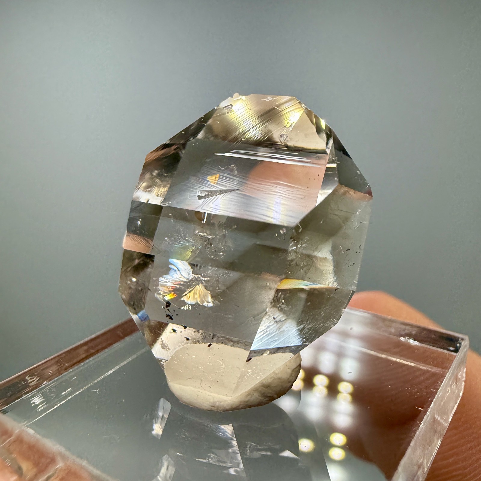7.46 g A+ Grade Light Smoky Herkimer Diamond Gem, Nearly Flawless!