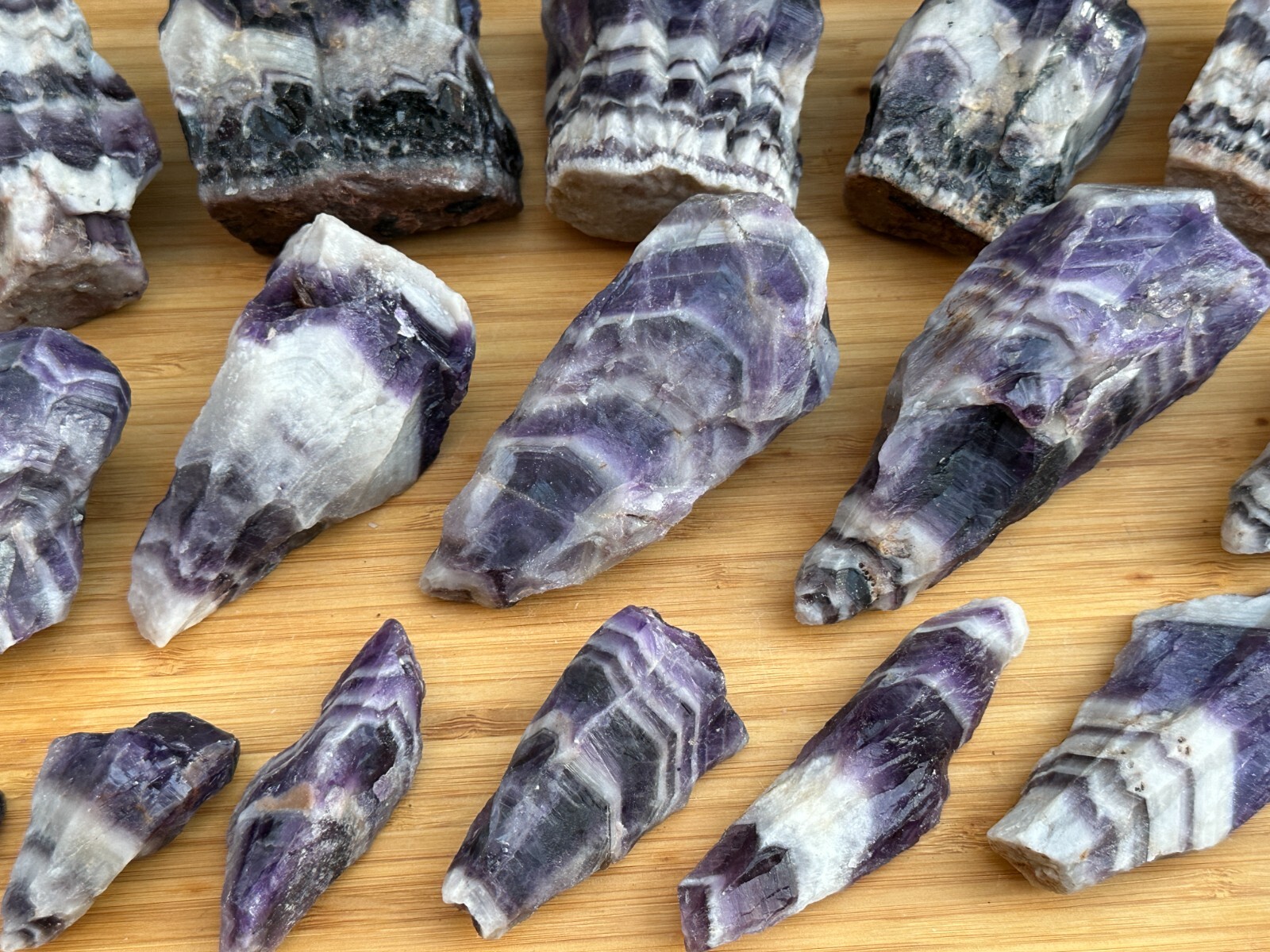 Extra Large Chevron Amethyst Rough Stone, 2″- 7″ Raw Chevron Amethyst Crystals