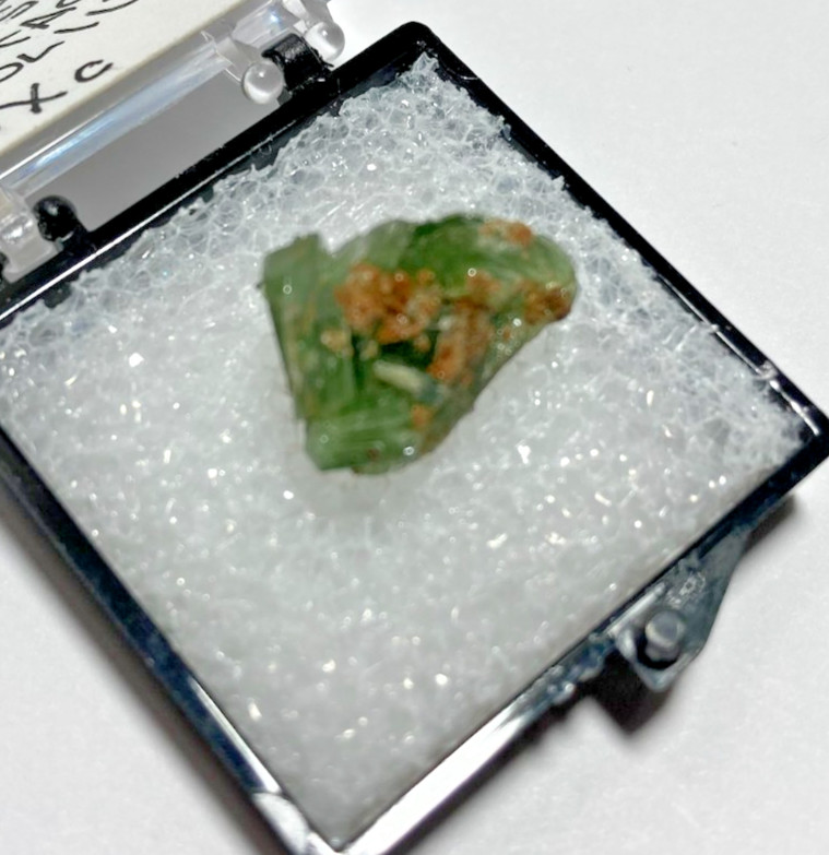 Ludlamite green crystal cluster Thumbnail from Potasi Bolivia