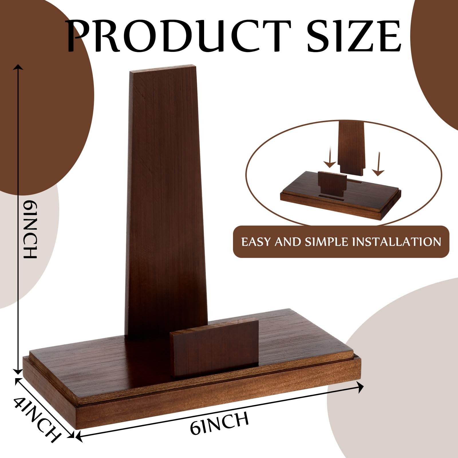 6 Inch Wooden Stand for Display Plate Postcard Picture Book Display Stand wit…