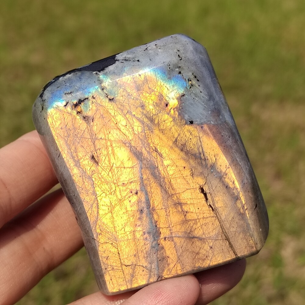 AAA+Natural Labradorite Quartz Crystal Spectrolite Mineral Specimen Healing 283g