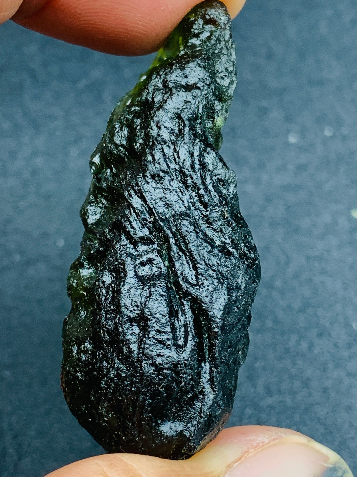 TOP Moldavite Raw Moldavite Crystal from Czech Republic PICcertificate 68CT