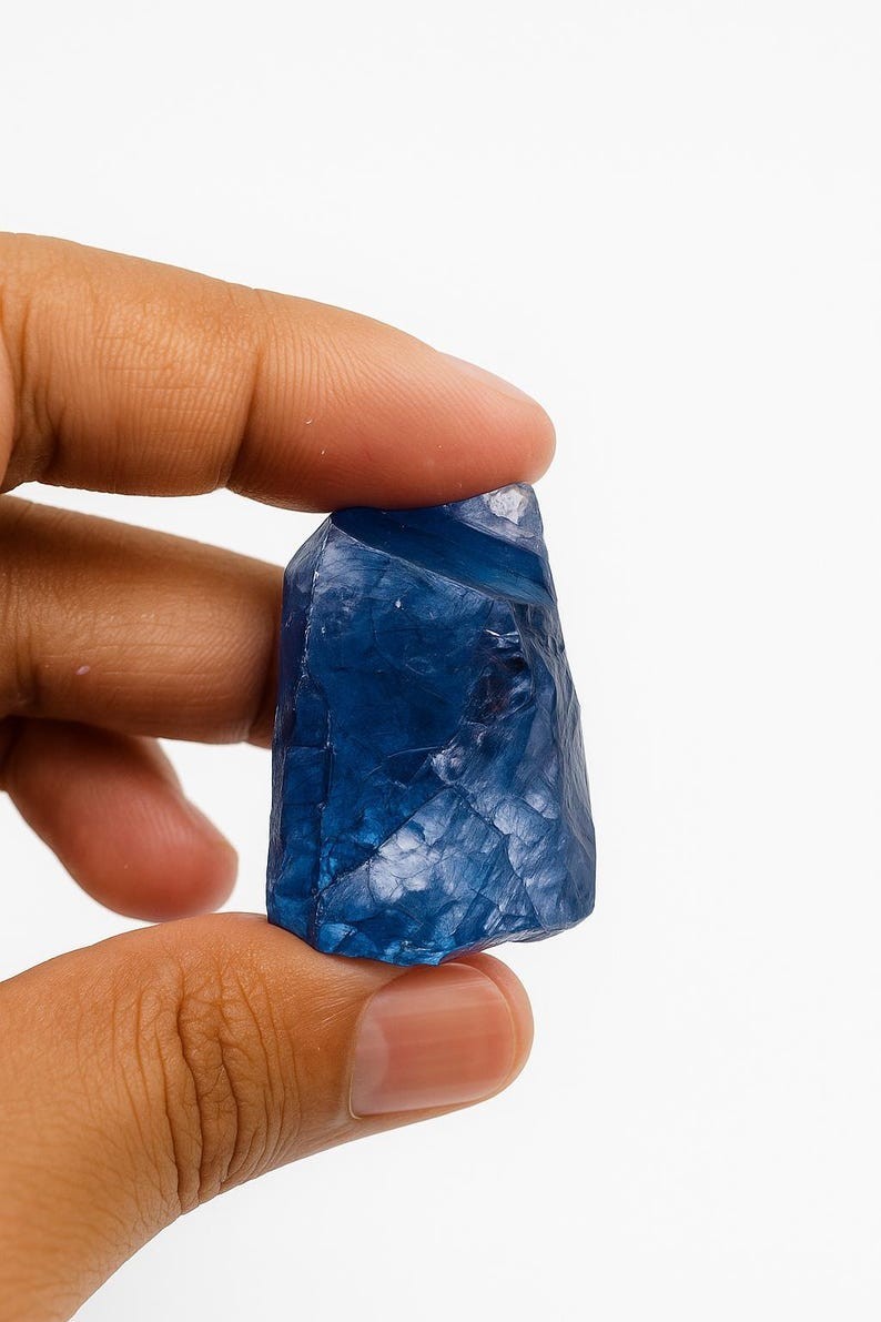 Natural Blue Sapphire Rough Gemstone 50-100 Carat | Raw Uncut Corundum Loose Gem