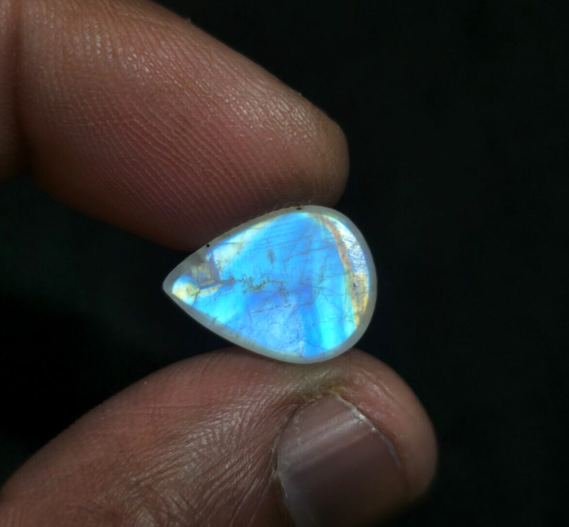 Rare Rainbow Moonstone Pear Shape Size 19×10.50×5 mm Loose Gemstone For Jewelry