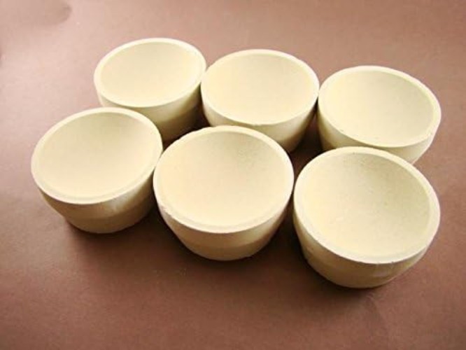 Lot of 6 2-3/8″ Gold Assay Cupels – Melting & Refining Masters