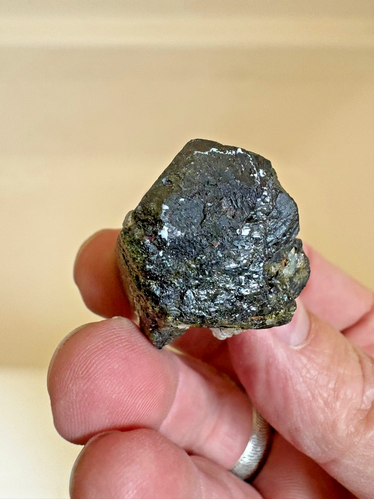 Epidote, twinned xtl, Prince of Wales island, Alaska, USA, ex Doug Toland