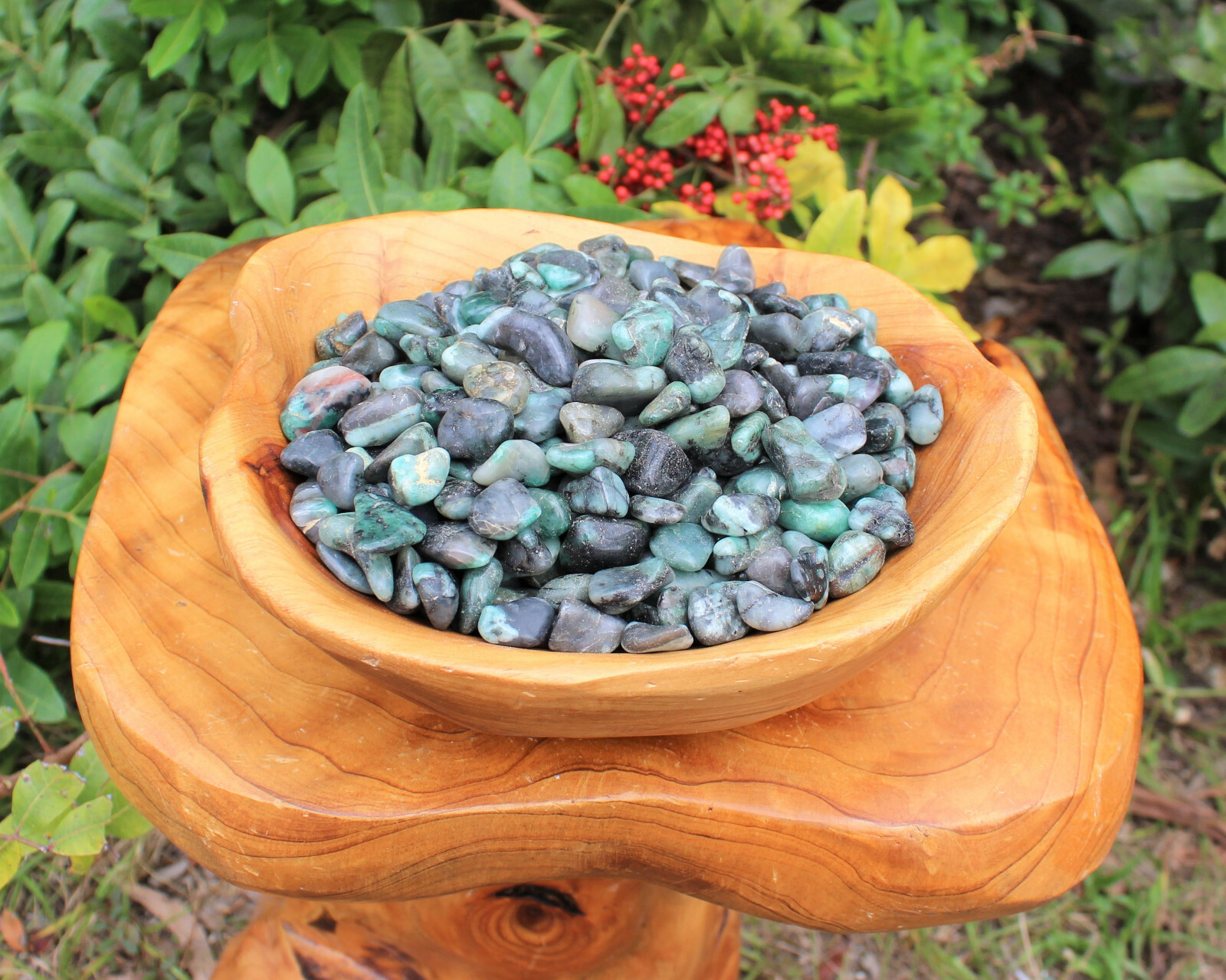 4 oz Emerald Tumbled Stones: ‘A’ Grade Natural Polished Crystals 1/4 lb