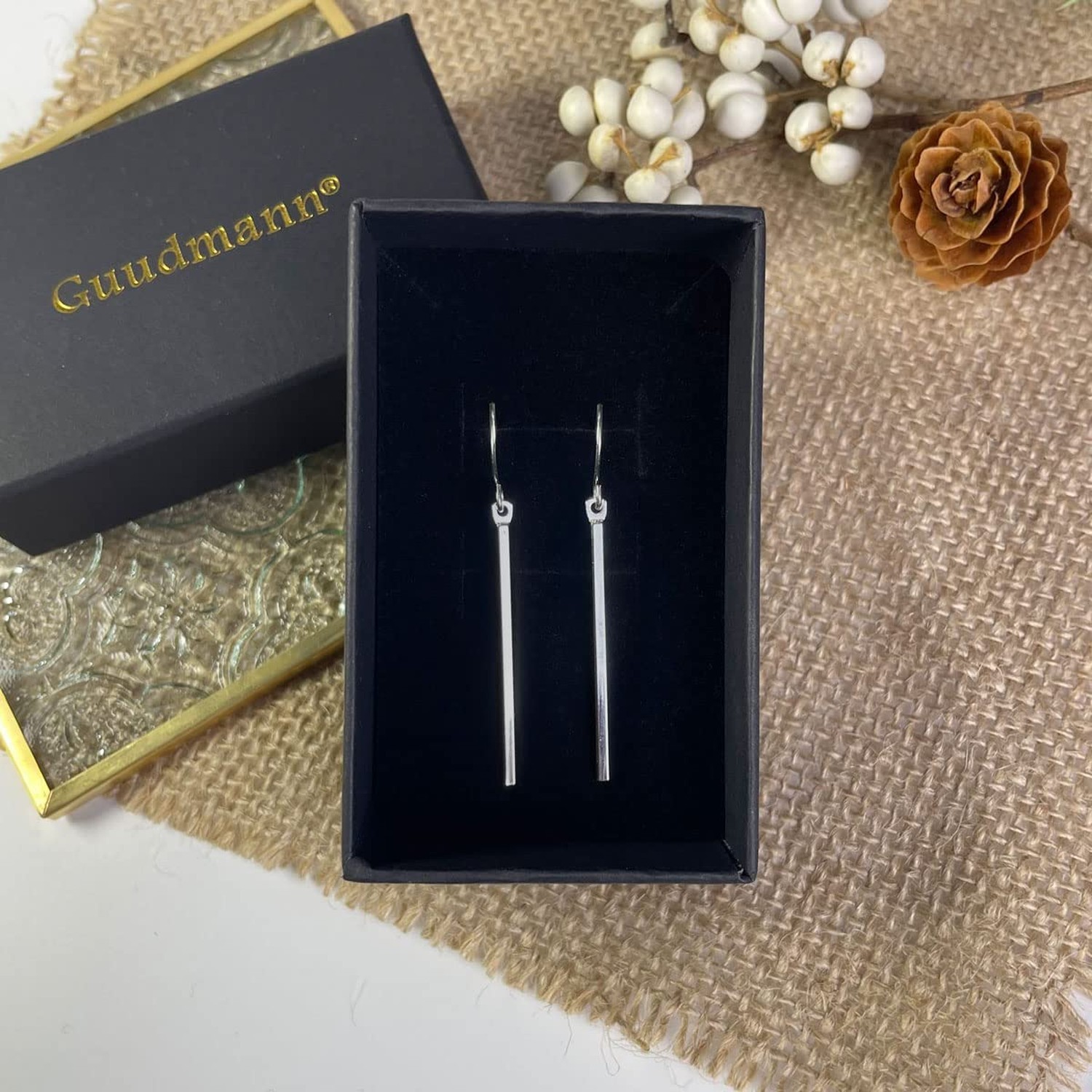 Long Silver Earrings 925 Sterling Silver Earrings for Women Dangle Silver Bar…