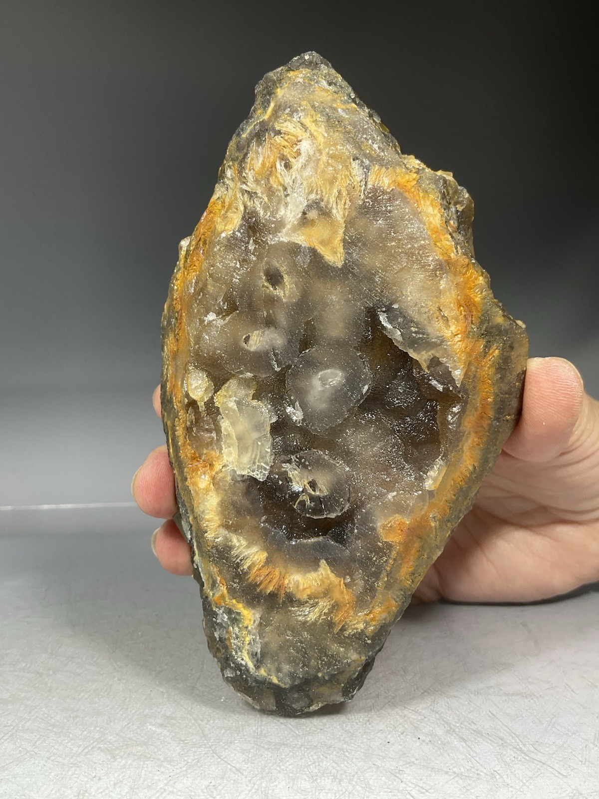 SS Rocks – Golden Barite on Fluorite (Xie Fang, Tiangxi, China) 1.42lbs