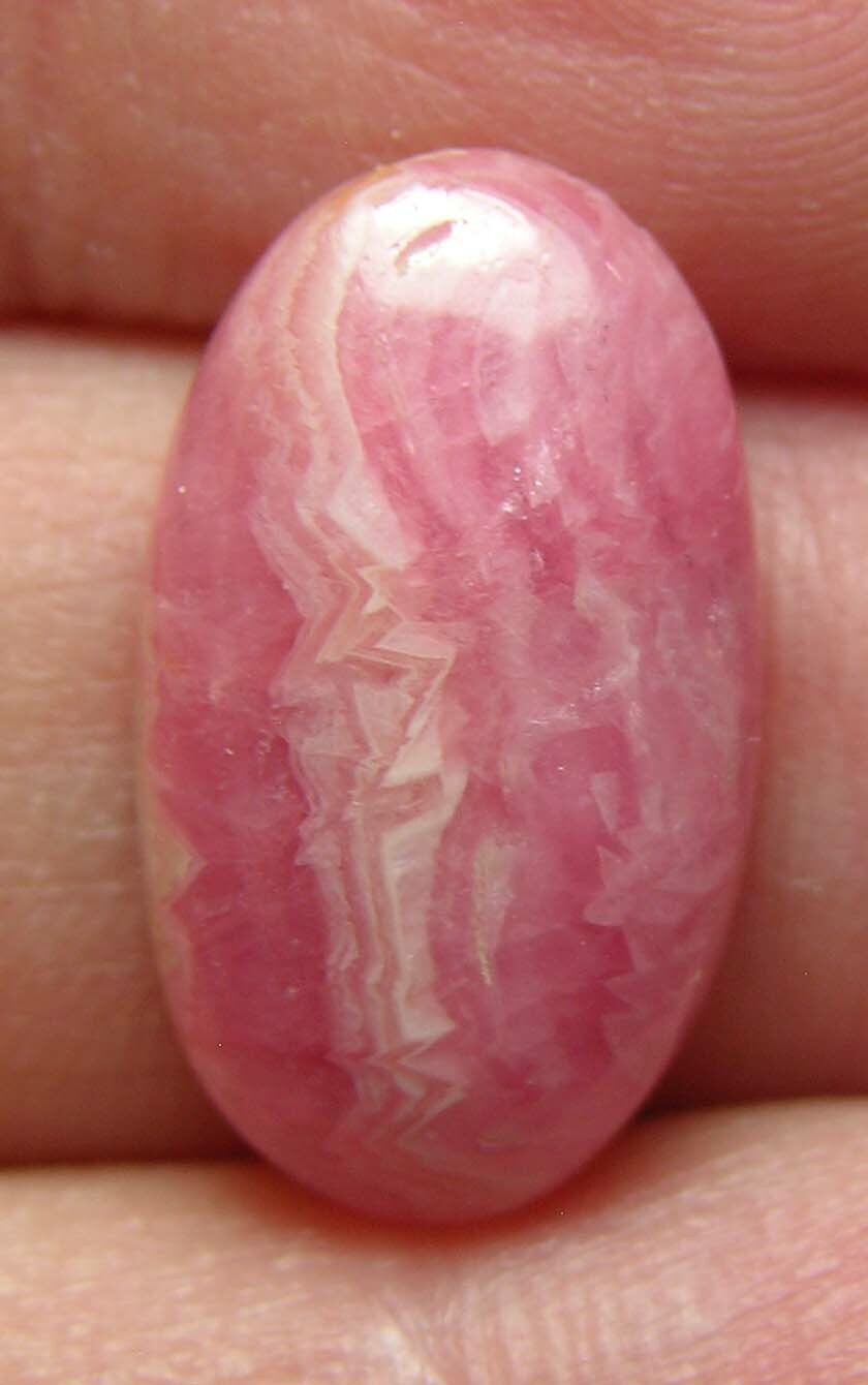 7.15ct Argentina 100% Natural Rhodochrosite Cabochon Gemstone 1.40g 16.00mm