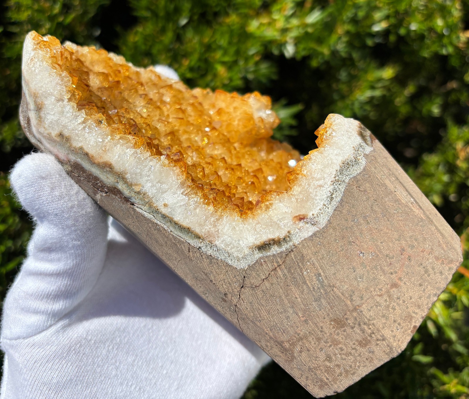 USA SALE 5.3LB LOT 3 CITRINE FREE STANDING SPECIMEN TREATED AMETHYST GOLD GOLDEN