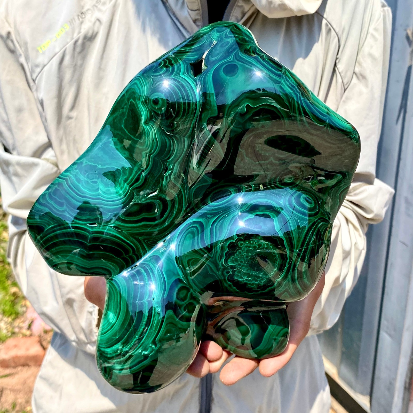 12.32LB Natural Polished Malachite Mineral freeform specimen Reiki Stone